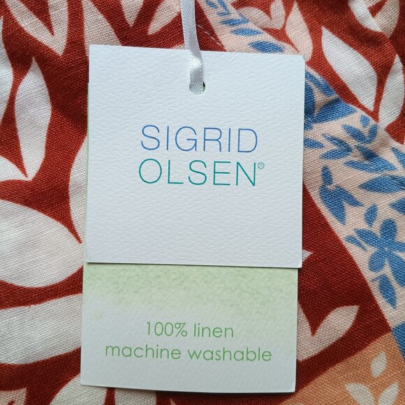 Sigrid Olsen Linen Shorts Size XL Patchwork New NWT - Picture 11 of 11